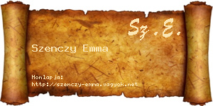 Szenczy Emma névjegykártya